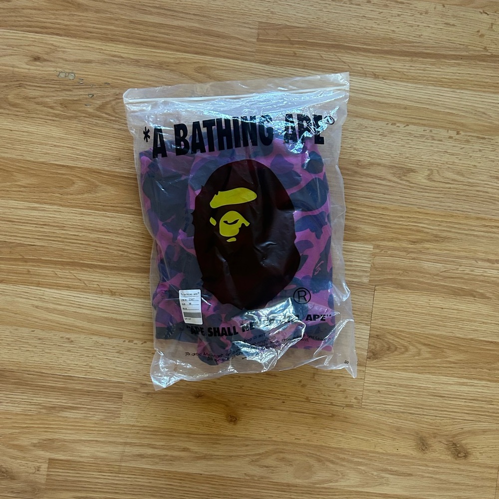 Bape Purple and Pink Camo Shark Hoodie Full Zip Size Size Large - Picture 3 of 12